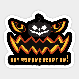 Say boo and scary on Sticker